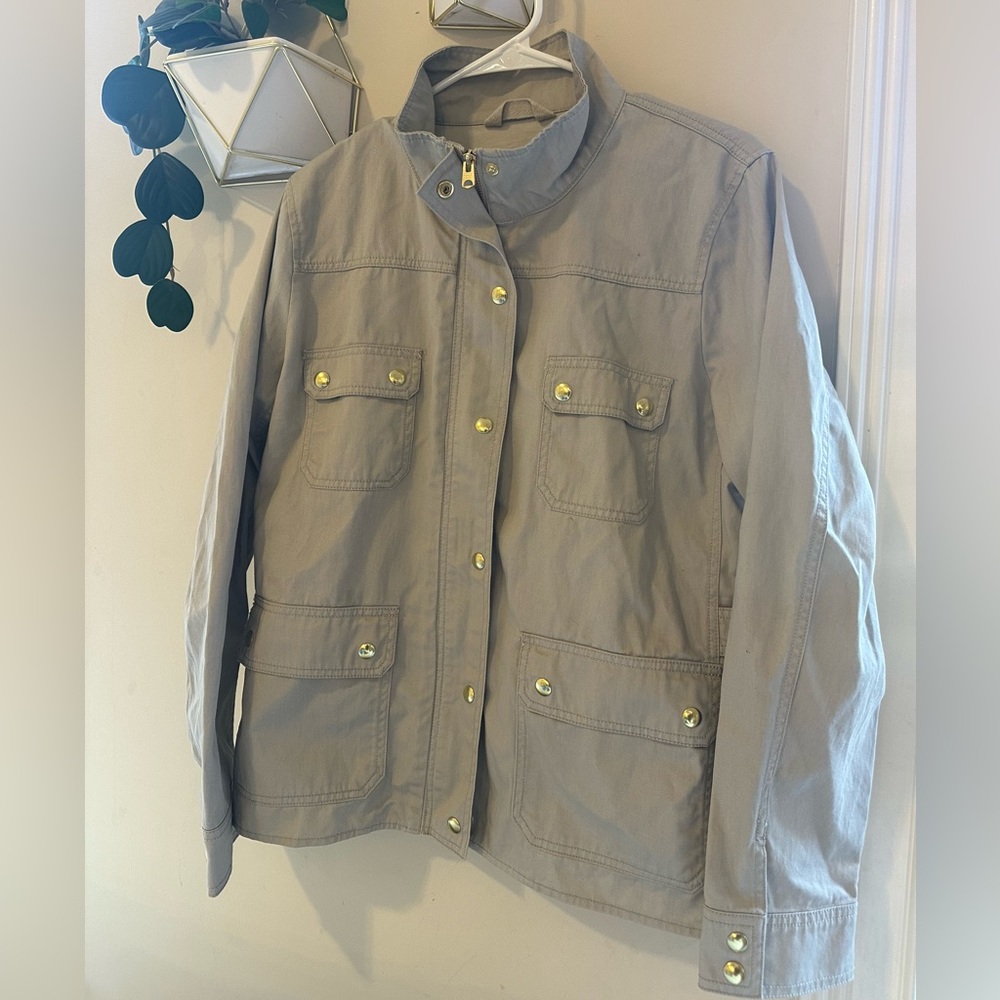 xl j.crew khaki jacket